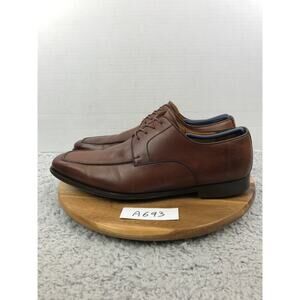 Magnanni Mens 12D Romelo Brown Leather Apron Toe Career Office Oxford Dress Shoe